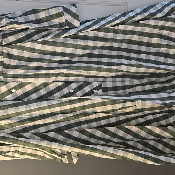 Thierry Colson Green Gingham Long-Sleeve Midi Dress - Picture 7 of 9